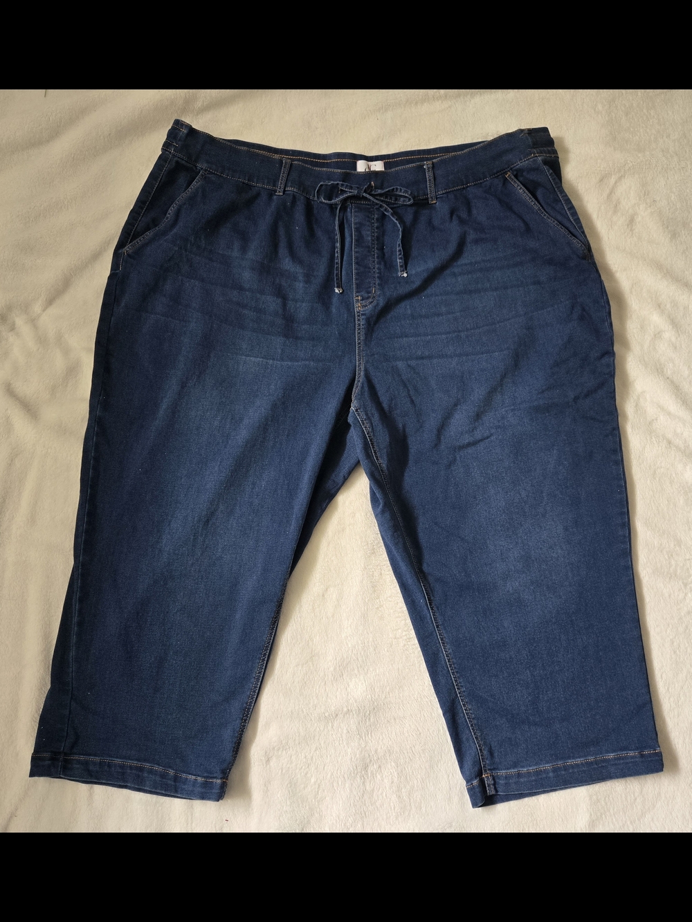 d. jeans Indigo Denim Waistband with Contrast Stitching